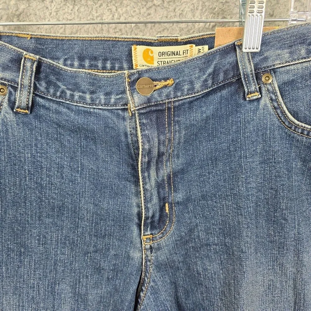 NWT Carhartt Women's Blaine Blue Original Fit Straight Leg Size 16W
